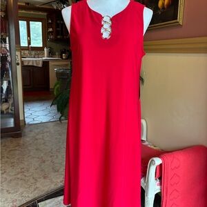 Michael Kors Red Sleeveless Dress